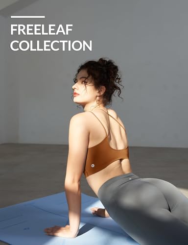 Image of baleaf everleaf Women's Sports Bra Longline, Molded Cup Yoga Bra Thin Strap Low Impact Workout Crop Tank Tops