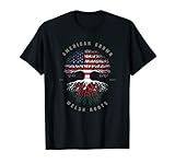 Camisa de corazón galés cultivado en Estados Unidos. Camiseta It's In My DNA Gales con la bandera de Gales, regalo del orgullo del país. Camiseta de Gales Heritage. Camiseta retro de la bandera de Gales, bandera del país de Gales