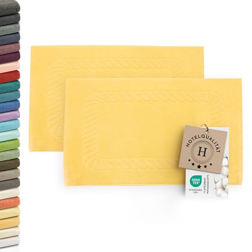 ZOLLNER 2er Set Badematten - weiche und saugstarke Duschvorleger - waschbar...