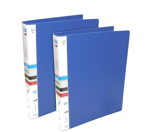 Image of 2D Ring Binder File,Plastic File Folder Legal Size Tough & Durable Ring Binder (A /4 2D RING BINDER BLUE- 2)
