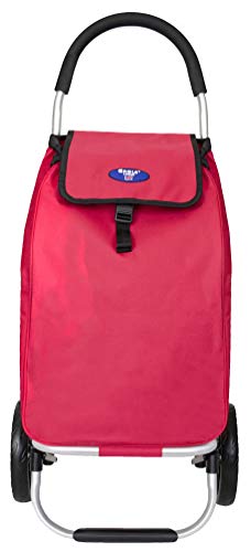 Einkaufswagen aus Aluminiumrahmen mit faltbarem Rahmen Rot – Bild 3