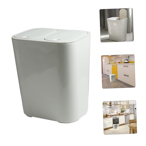 Caneca de basura rectangular con compartimentos duales miniatura 5