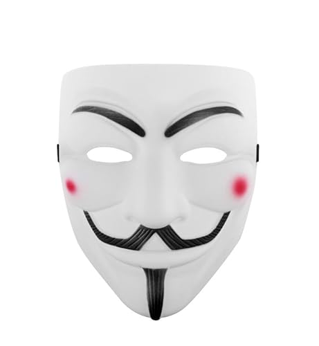 Udekit Hacker Máscara V para Vendetta Máscara Anónimo para Disfraz De Halloween Cosplay Accesorios Fiesta Props Udekit Hacker Máscara V para Vendetta Máscara Anónimo para Disfraz De Halloween Cosplay Accesorios Fiesta Props