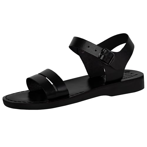 Holy Land Market Unisex Adults/Children Genuine Leather Biblical Sandals/Flip Flops/Slides/Slippers (Jesus - Yashua) Bethlehem Style I