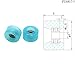 4pcs 1.5x7x5 PU Coated Fingerboard Wheels with Bearing PU6817-5 Finger Skate Board Pulley Mini Skateboard Toys Roller(OD 8mm Blue)