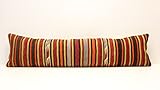 Kilimwarehouse King Size Kilim Pillow Cover 12x47 inch Handmade Lumbar Oriental Kilim Pillow Bedding Oblong Cushion Cover Huge Twin Extra Long Pillow