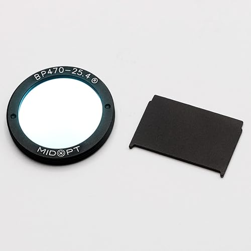 Image of Blue Bandpass Filter for Machine Vision, BP Series, Broad Bandwidth, Range: 425-495nm, BP470-25.4 C-Mount, Fits C-Mount Cameras