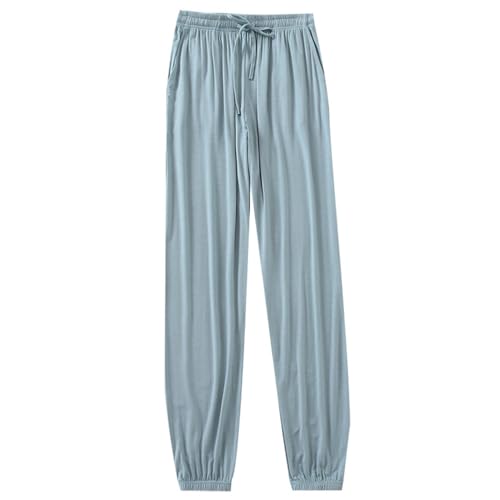 Women's Long Sleep Pants Summer Modal Lightweight Lounge Pants Casual Home Wear Bottoms Pajama Pants With Pocket
