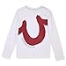 True Religion Boys Denim Set 2 Piece Boys Jeans and Long Sleeve Tee Shirt Set (White-Red, 12)