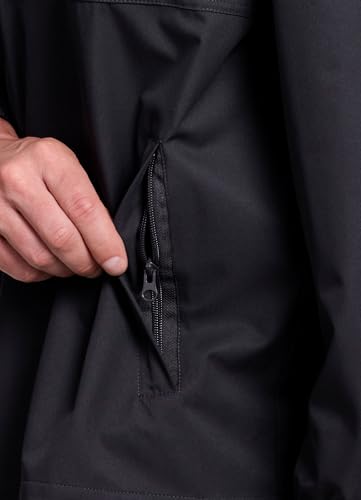 Avalanche Men's Rain Jacket, Transitional Water Resistant Technical Zip Up Hooded Rain Coat with Zipper Pockets4