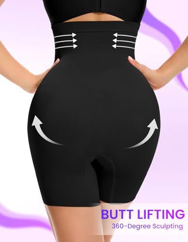 SIMIYA Shapewear Tummy Control Shorts for Women, 5-IN-1 Body Shaper High Waisted Girdle Boyshort Slip Short for Under Dresses - image 2