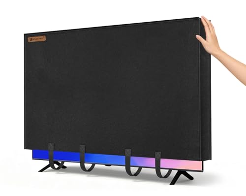IC ICLOVER TV Cover for Moving, 50"-55" Tear Resistance Thick Felt TV Cover