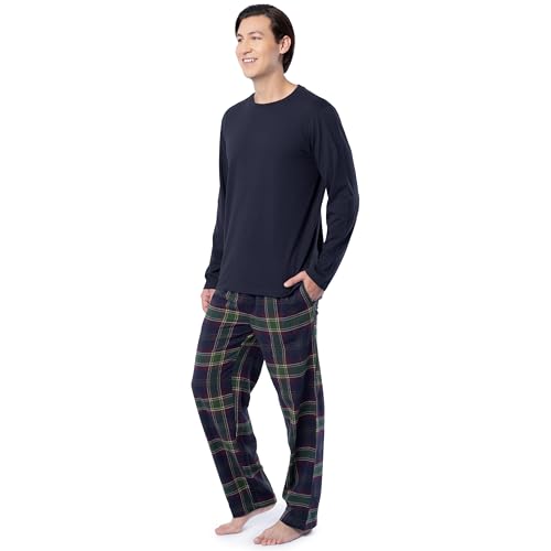 IZOD Men's Long Sleeve Jersey Top and Flannel Pants Pajama Sleep Set3