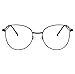 Unisex Glasses Frame Retro Black Oval Full Frame Decoration Prescription Glasses
