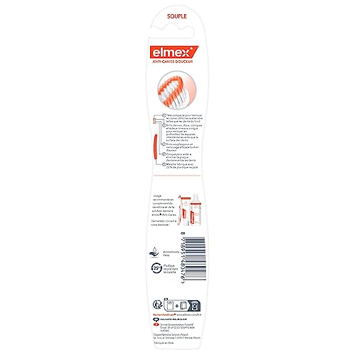 ELMEX - Zahnbürste gegen Karies – Griff mit 25% recyceltem Kunststoff – weich – sanfte und gründliche Reinigung der Zähne – Bild 4