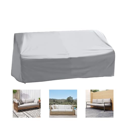 Formosa Covers | Oversized Patio Sofa Loveseat Cover with Adjustable Peel and Secure Fastener Strips | Weatherproof, Protects Furniture| Extra Large For Couches up to 93