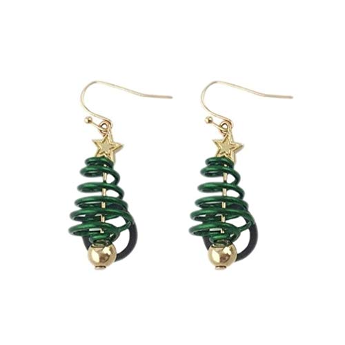 Preisvergleich Produktbild Vektenxi Frauen Ohrringe Shiny Exquisite Weihnachtsbaum Ohrringe Anhänger Haken Ohrringe Langlebig und nützlich