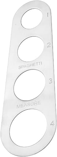 Herramienta de cocción de porciones para pasta y fideos finos plateada