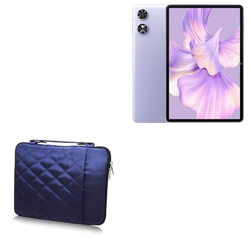 BoxWave Case Compatible with Oukitel OT6 - Quilted Carrying Bag, Soft Synthetic Leather Cover w/Diamond Design - Navy