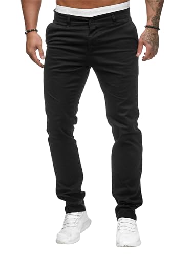 Men's Casual Stretch Straight Pants Fashion Solid Color Trousers Spring Fall Slim Fit Jogger Pants Sweatpants