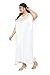 Gypsie Blu Women Soft Satin Kaftan Dress Swimsuit Cover Up for Ladies (White)
