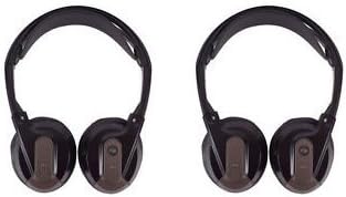 2 Pairs AC3640 VPL2591 Rear Seat Entertainment Headphones Dual Channel Fold Flat IR Wireless Infra Red