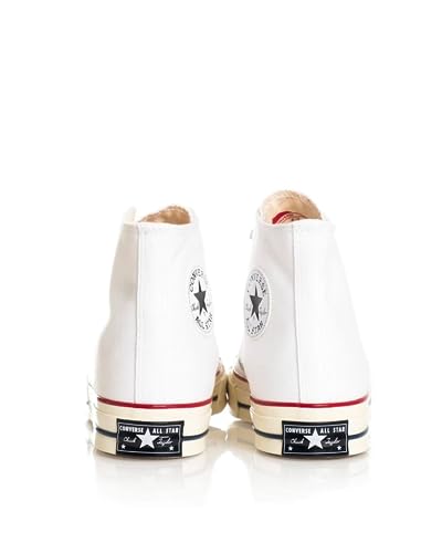 Converse Men's Chuck Taylor 70 Hi Top, White/White/Garnet/Egret, Size 9
