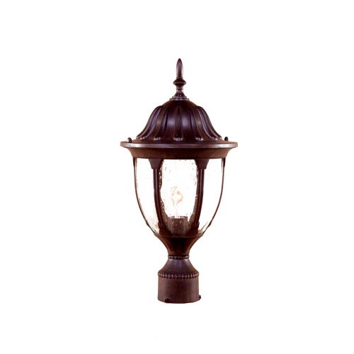 Acclaim 5067BW Suffolk Collection 1-Light Post Mount Outdoor Light Fixture, Burled Walnut