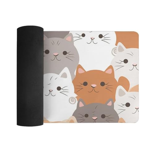 Protector Orange Cats Desk Pad Grande Resistente Agua y Antideslizante miniatura 3