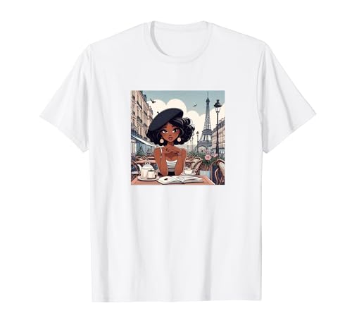 Image of Black Girl Paris Women Cafe T-Shirt