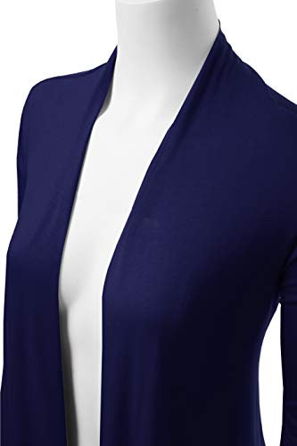 Image of Women's Drape Front Open Cardigan Long Sleeve (S-2X, Made in USA)