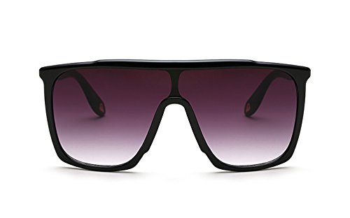 Freckles Mark Vintage Retro Oversized 70s Sunglasses for Men Women Shield Disco Glasses (Black, 59)