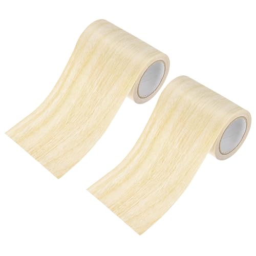 Image of M METERXITY 2-Roll Wood Grain Repair Tape, 3.15in x 15ft Textured Realistic Self-Adhesive Wood Floor Tape Contact Paper for Furniture /Floors /Home [Light Yellow Oak]