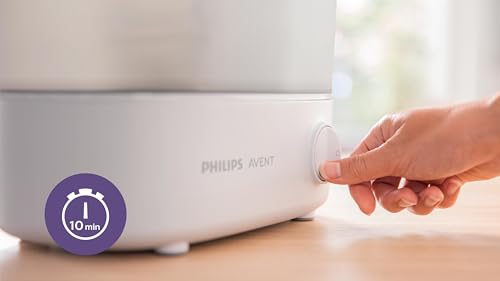 Image of Philips Avent Sterilizer| Babies Fall Ill Less in Philips Avent Sterilizer Homes & get 2X Better Germ Protection vs Boiling*| Kills 99.9%** Germs in 10 mins | 2 Yr Warranty | SCF291 /00 + SCY903 /04 Combo