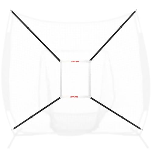 OUUTMEE Adjustable Strike Zone Target for Baseball Softball Net, Throwing Pitching Hitting Batting Catching Practice Target for 7x7 Baseball Softball Hitting Net (Attachment Strap Only)