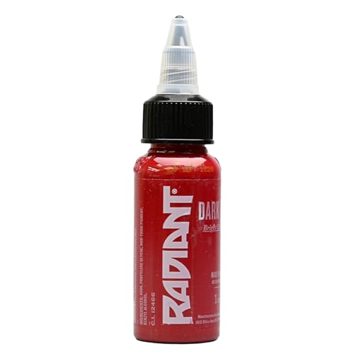 Radiant Colors Dark Red Tattoo Ink 1oz Bold Pigment Professional
