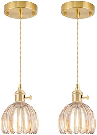 Mini Pendant Lights Kitchen Island 2 Pack, Small Adjustable Penda...