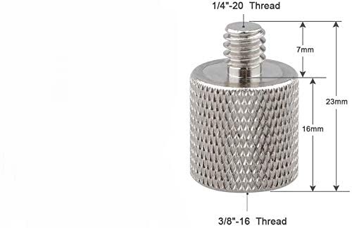 Image of SHOPEE Standard 3 /8 inch-16 Female to 1 /4 inch-20 Male Tripod Thread Reducer Screw Adapter (Silver) 1pcs