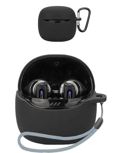 JBL Tune Flex 2 �p �P�[�X YAJOJO ���C�����X �C���[�z�� �[�d�P�[�X�J�o�[ �J���r�i�E�L�[�`�F�[���t�� �V���R���ی�P�[�X �����h�~ �ϏՌ� �h�o �L�Y�h�~ �w��h�~ JBL Tune Flex 2 �Ή� (�u���b�N)