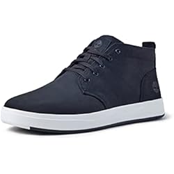 Timberland Davis Square Fabric and Leather Chukka, Botas Hombre, Black Nubuck, 45 EU