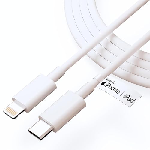 Image of Apple Usb Type C To Lightning Cable 27W [Mfi Certified + 1 Years Warranty] Fast Charger Cable For iPhone 14 /13 /12 /11 /X /XS /XR /8 /Plus, iPad Mini /Pro /Max, USB Type-C Power Delivery Cord, 1M, White