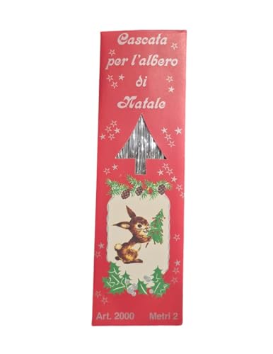 Generico X 2 Confezioni: Fili d'Angelo Natalizi per Albero di Natale e Decorazioni Natalizie, Capelli d'Angelo, Lamette, Cascata Albero di Natale, Cascata Sfondo Foto Feste, Argento - h 2 mt