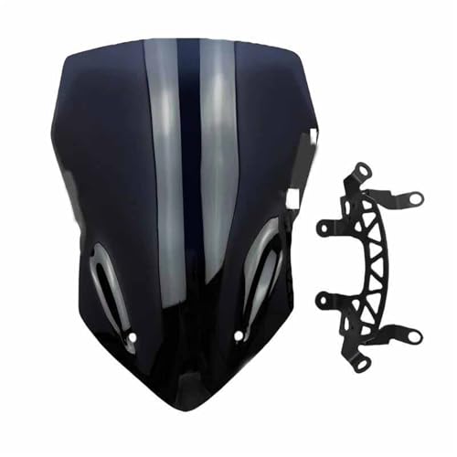 Pare-brise pour Kawasaki Z900 2017-2019 - Déflecteur d'air moto noir résistant