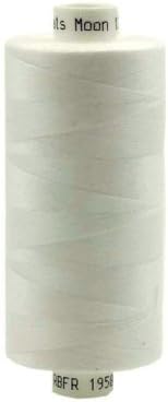 Coats Moon Polyester Sewing Thread Machine and Overlock 1000 Reel Cotton (White)