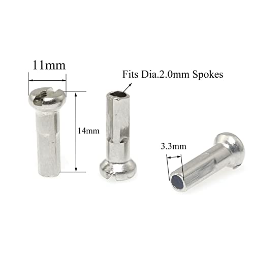 Welwik BSN15GEC-S-36 36Pcs 14Mm Bike Spoke Nipples Silver Bike 14G Spoke Nipples End Tips Nipples End Caps thumb #1