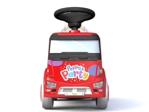 Image of Best Ride On Cars Peppa Pig Party Bus Toddler Foot to Floor Push Car