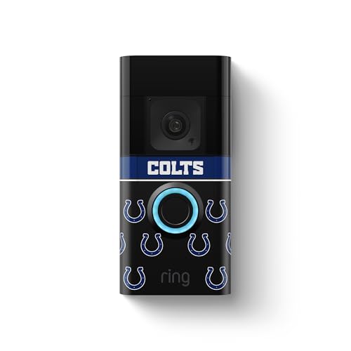 Image of All-New Limited Edition, Official NFL Faceplate for Ring Doorbells - Video Doorbell 3, Video Doorbell 3 Plus, Video Doorbell 4, Battery Doorbell Plus, and Battery Doorbell Pro | Indianapolis Colts