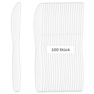 Linario MSMES25 Mehrwegmesser aus Maisstärke 100 Stück