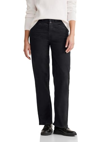 Jean jambes droites Street One noir délavé idéal pour un look de bureau élégant et moderne