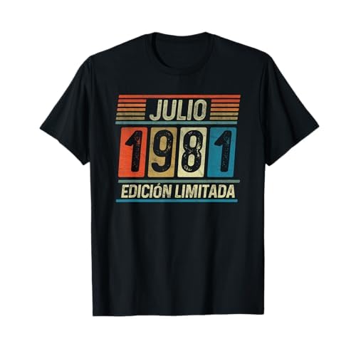 Julio 1981 Vintage - 42 Años Regalo Cumpleaños Hombre Camiseta